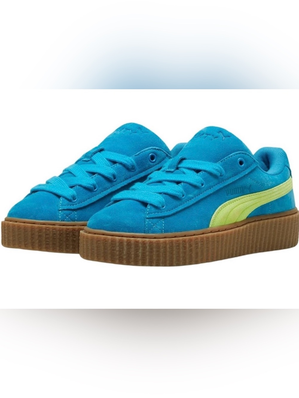 Puma X Fenty|Creeper sneakers in Blue Surf Suede chunky Platform Sneakers•••NWT - Picture 2 of 15